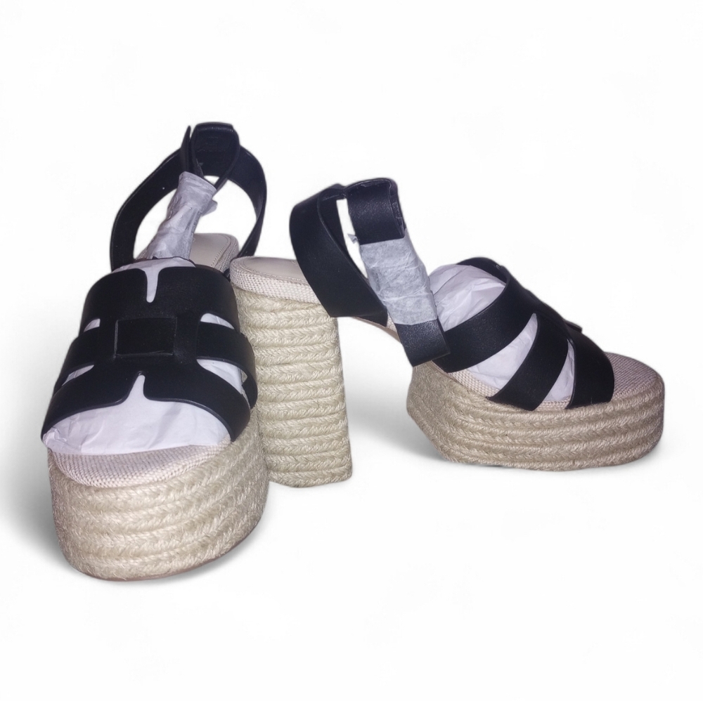 The Drop Women's Black Bea Platform Heel Size 7.5 - 4.6 Inch Heel - Picture 10 of 12